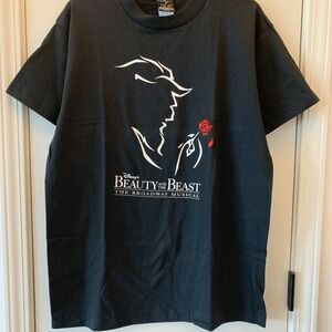 Vtg Disney Beauty And The Beast The Broadway Musical Black T Shirt Men's Large